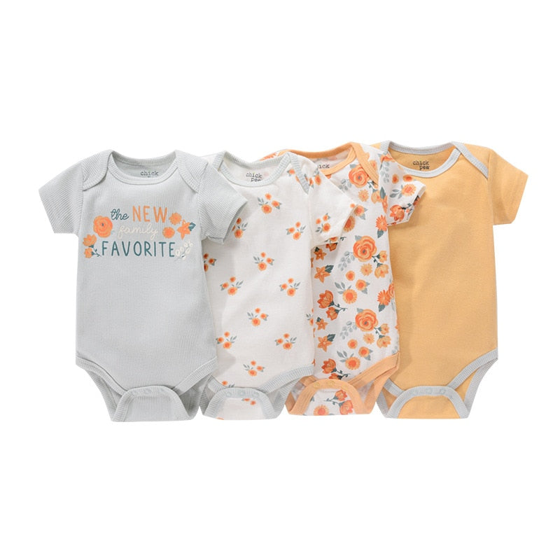 CozyBundles™ Playful Print 4-Pack Bodysuit