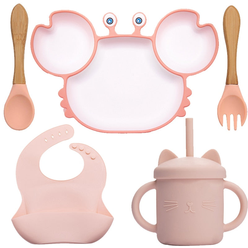 ColourfulCreations™ Crab Dish and Cutlery Set