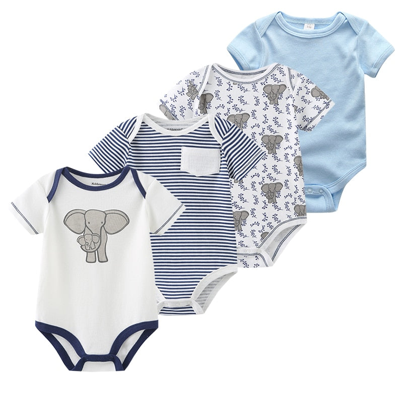 CozyBundles™ Playful Print 4-Pack Bodysuit