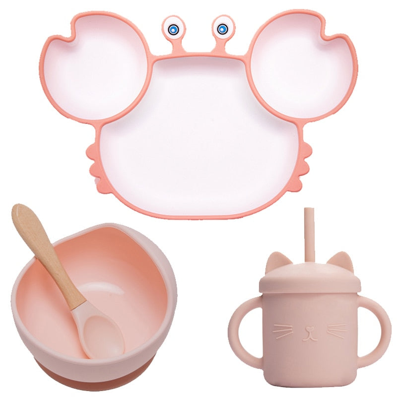 ColourfulCreations™ Crab Dish and Cutlery Set