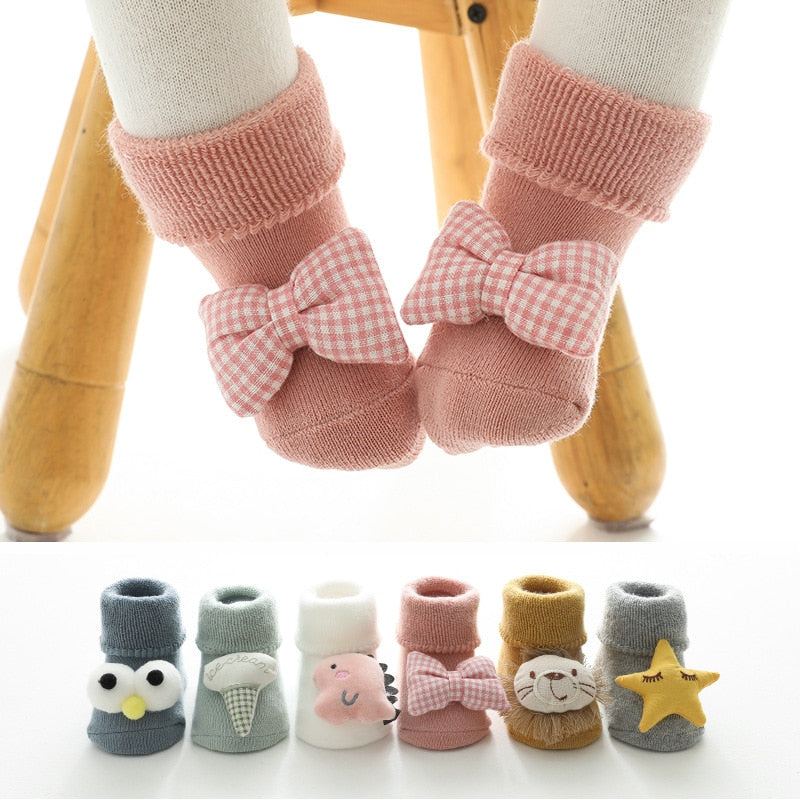 SnuggleToes™ Cartoon Character Baby Socks.