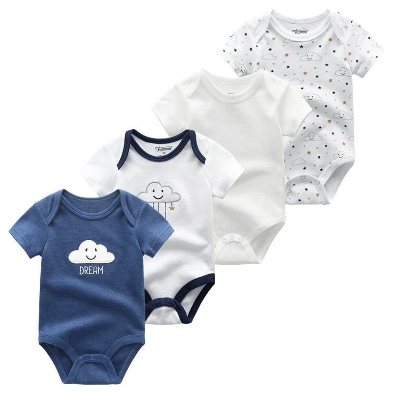 CozyBundles™ Playful Print 4-Pack Bodysuit